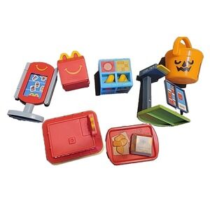 Lil McDonald's Happy Meal Toys Tray Halloween bucket w/ lid menu tray etc..